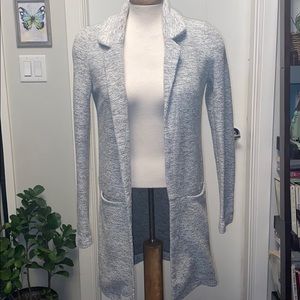 Long grey sweater jacket